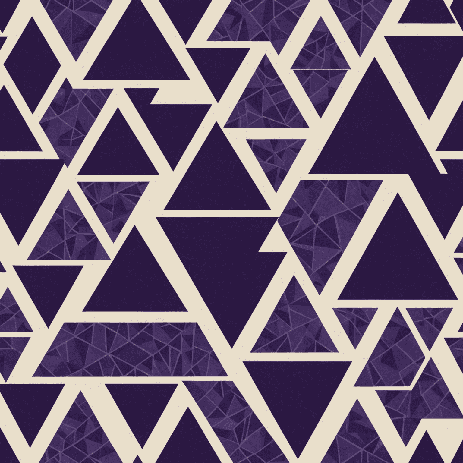 A collage of various chart patterns including head and shoulders, double top, triangle, and flag patterns. The background is deep purple with white lines forming the patterns.